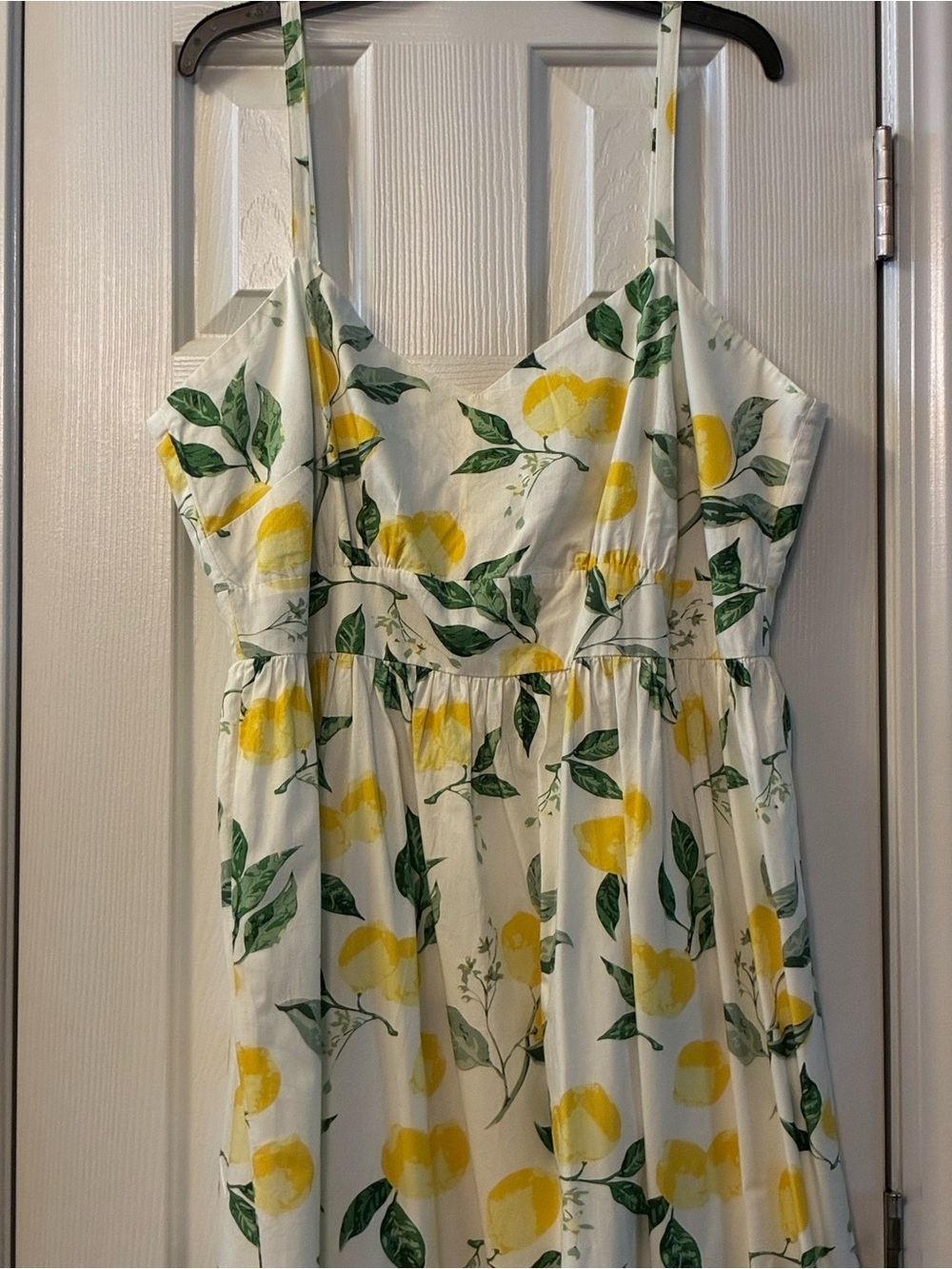Lemon Print 100% CottonSpaghetti Strap Sundress. Size 1X